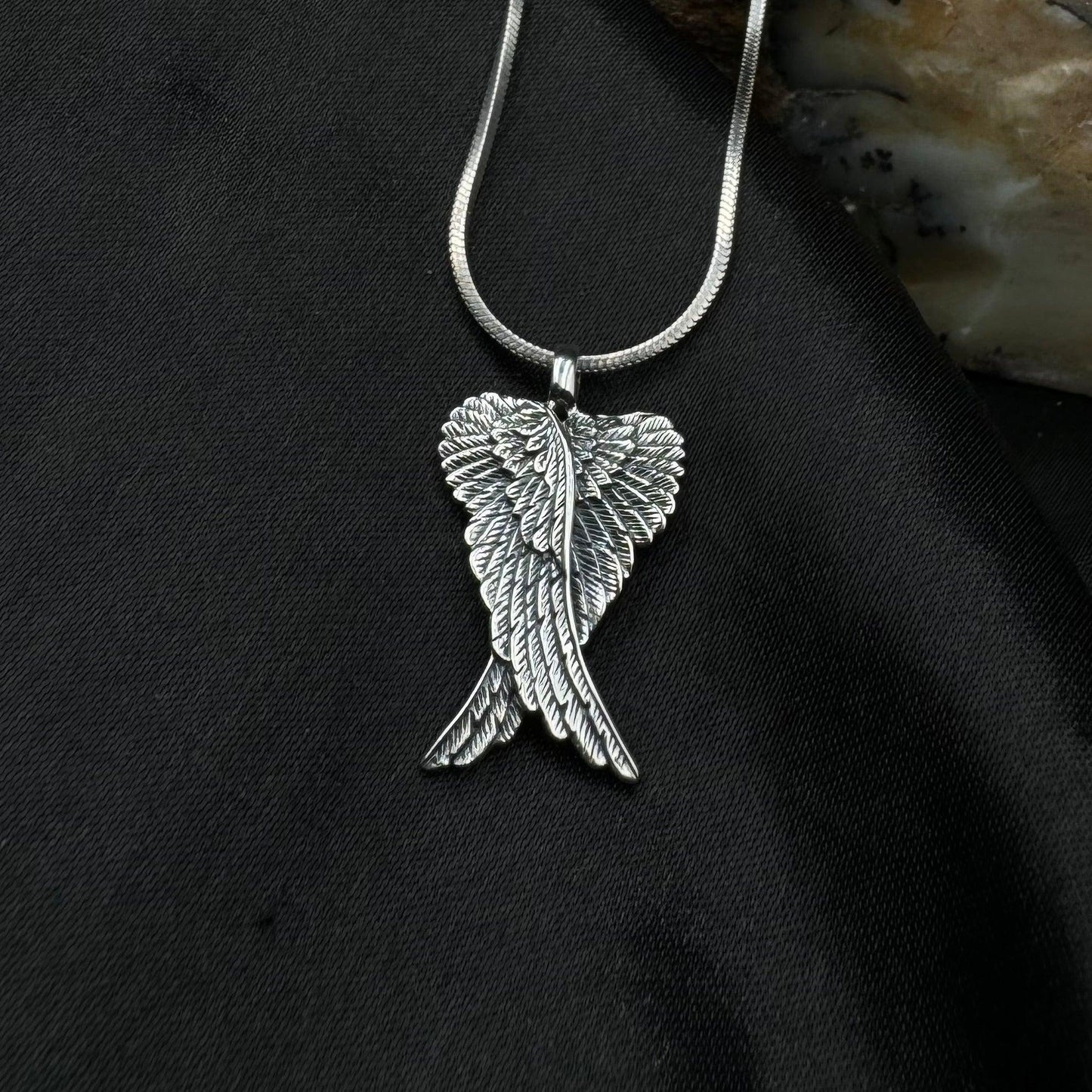 Angel Wings Sterling Silver Pendant TPD2934