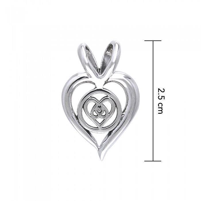 Celtic Knotwork Silver Heart Pendant TPD301
