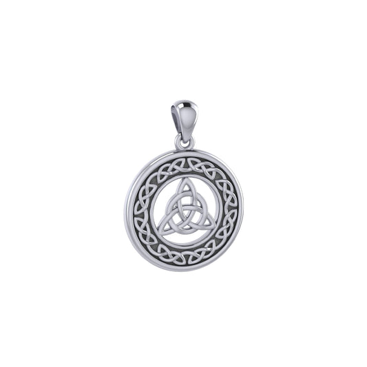 Medium Celtic Knot Triquetra Sterling Silver Pendant TPD3020