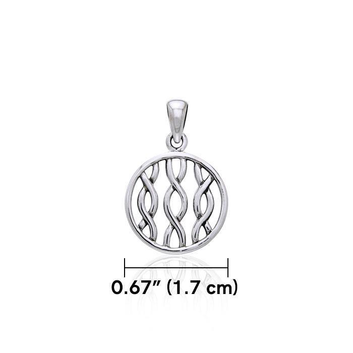 Round Celtic Knot Sterling Silver Pendant TPD3042