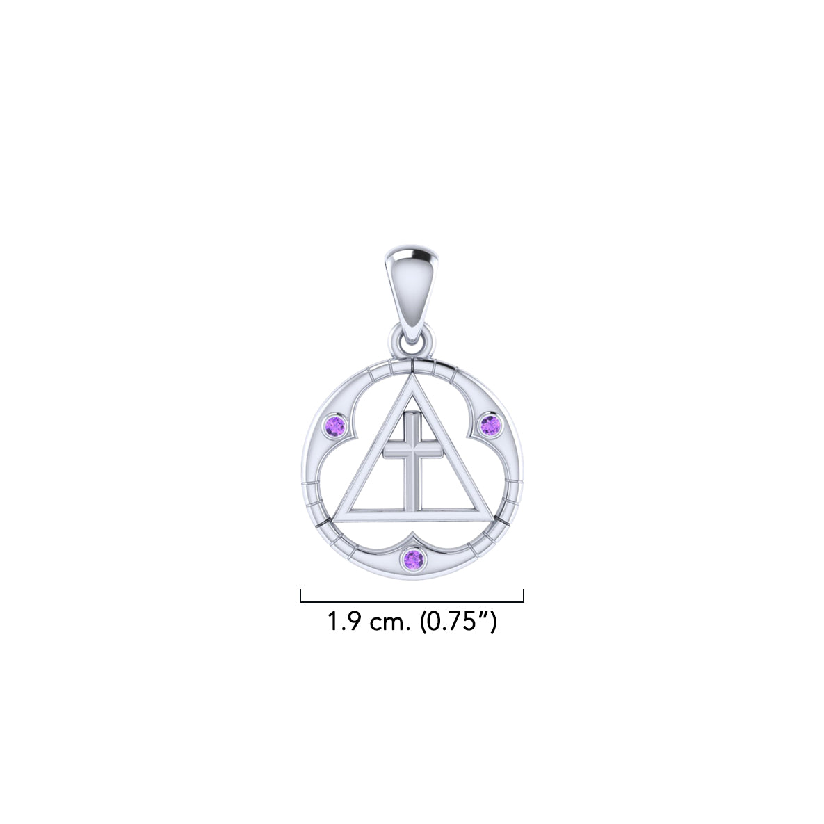 Spiritual AA Symbol Silver Pendant TPD307