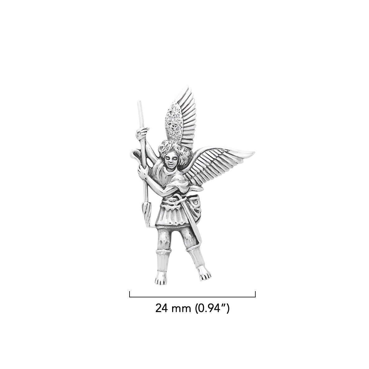 Archangel Michael Sterling Silver Pendant TPD3073