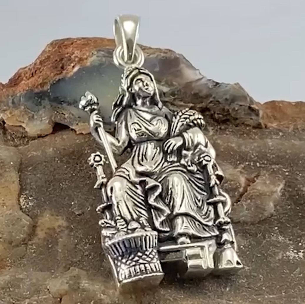 Demeter Sterling Silver Pendant By Oberon Zell TPD3177