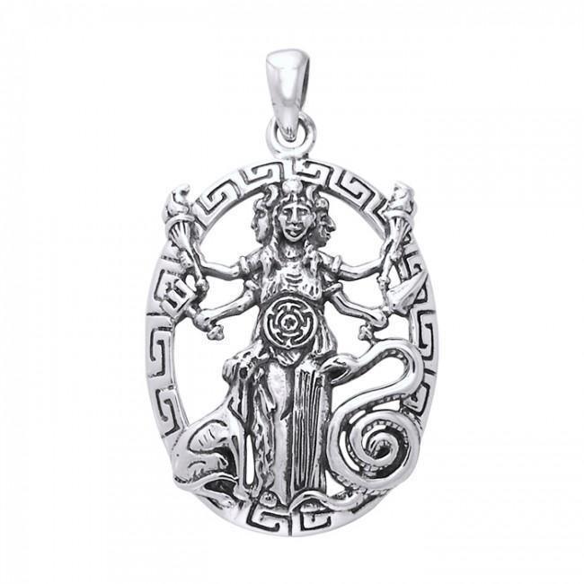 Hecate Goddess Silver Pendant TPD3179