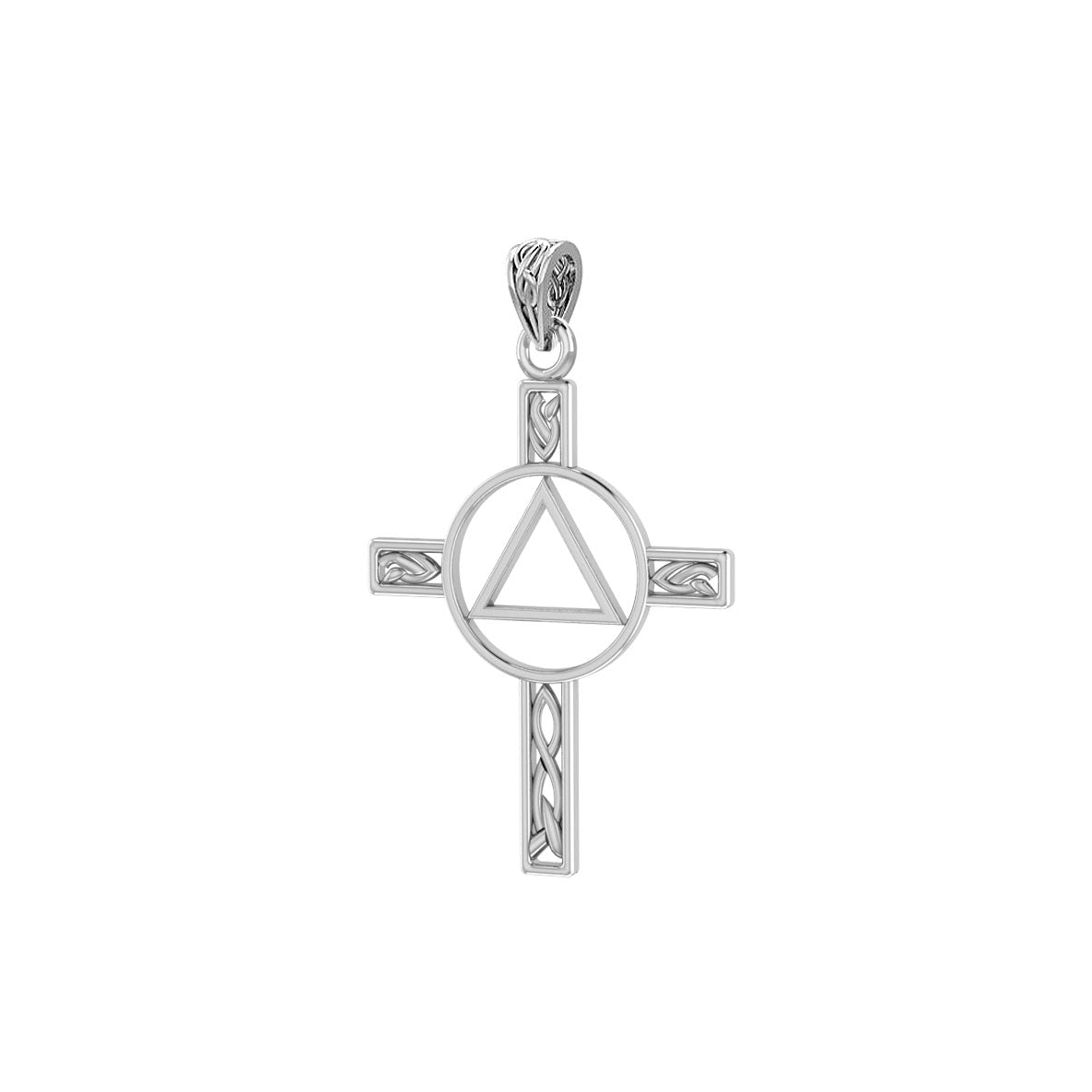 Celtic Knotwork AA Recovery Sterling Silver Pendant TPD327