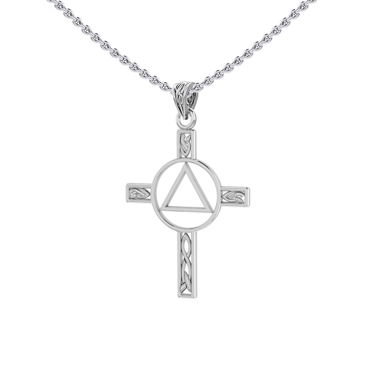 Celtic Knotwork AA Recovery Sterling Silver Pendant TPD327