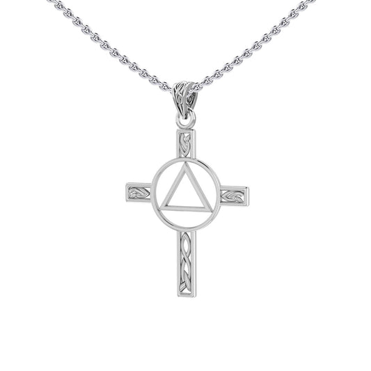 Celtic Knotwork AA Recovery Sterling Silver Pendant TPD327