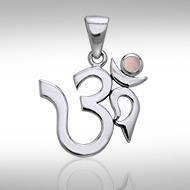 Om Sterling Silver Gemstone Pendant TPD3286
