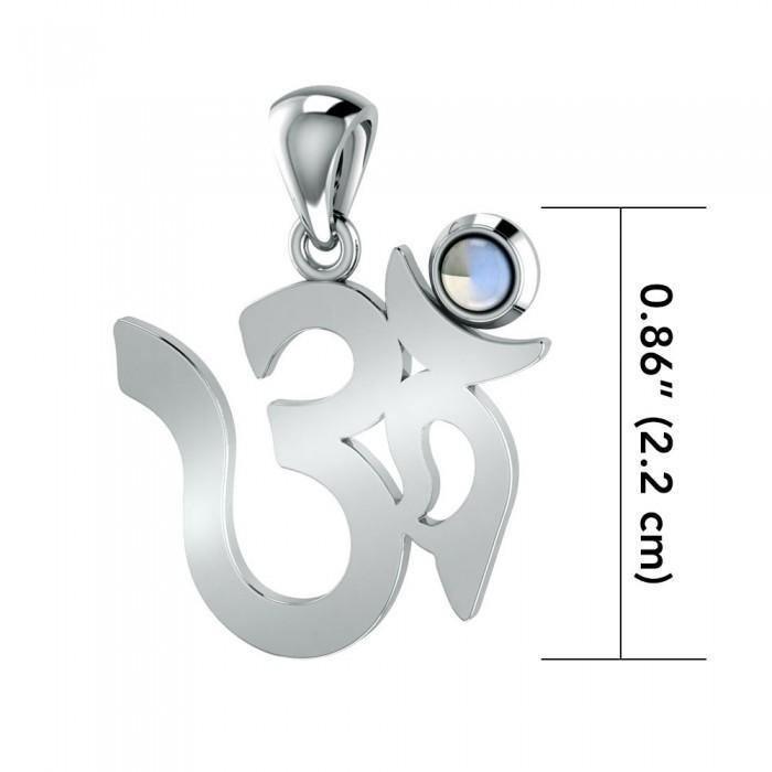 Om Sterling Silver Gemstone Pendant TPD3286