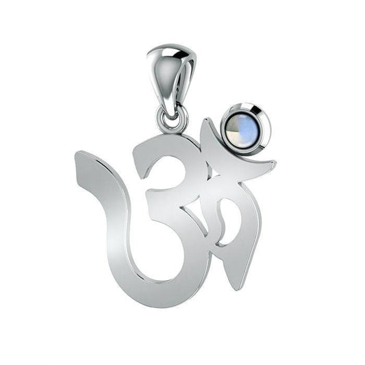 Om Sterling Silver Gemstone Pendant TPD3286