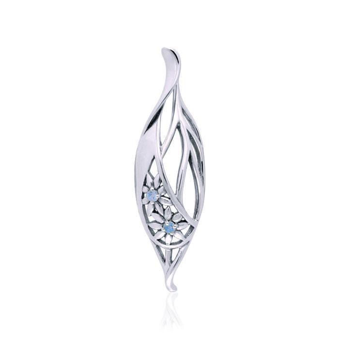 Elegance Daisy Leaf Sterling Silver Pendant TPD3343