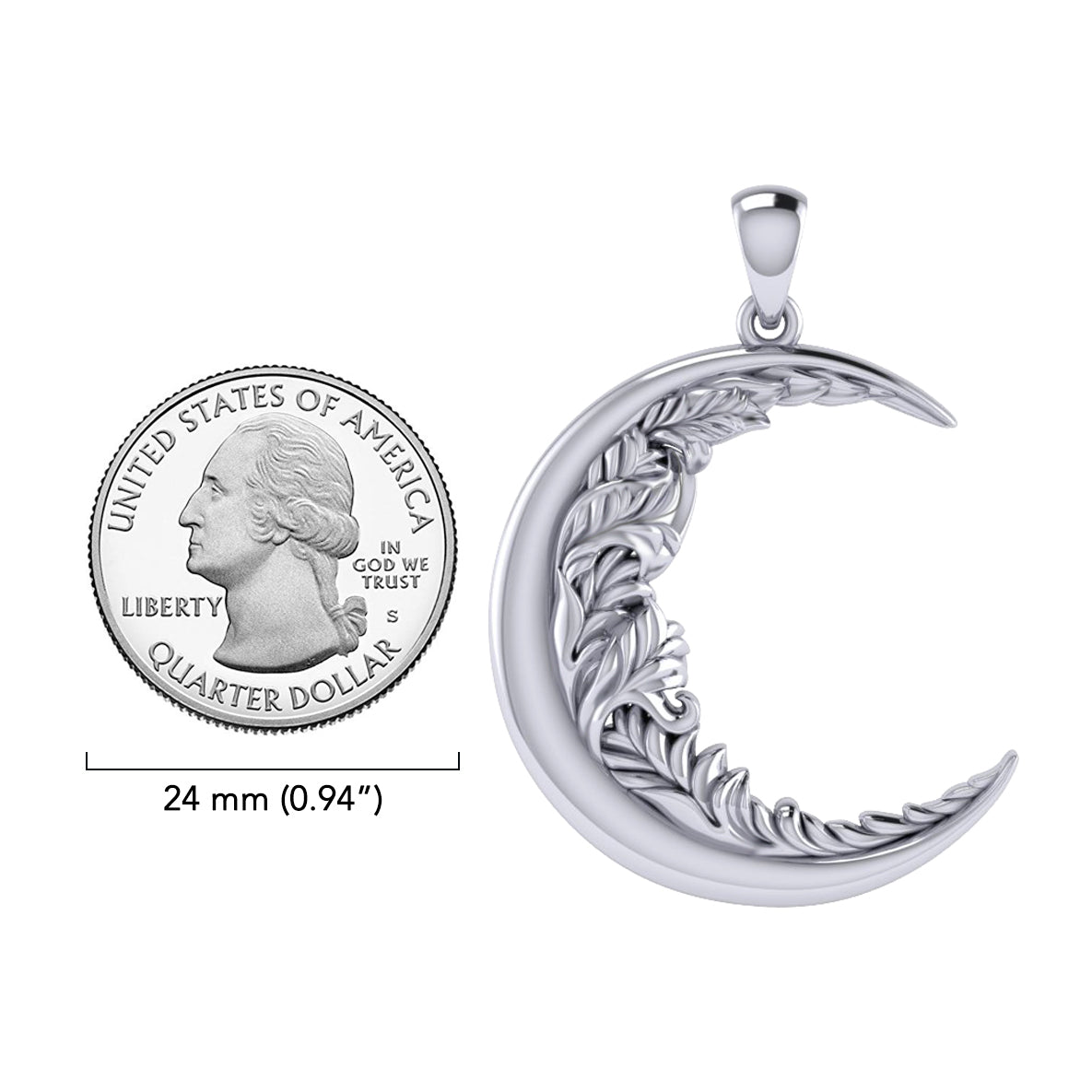 Moon Vines Sterling Silver Pendant TPD3347