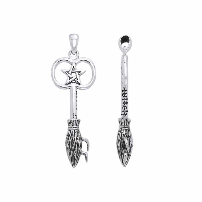 The Witches Broom ~ Sterling Silver Pendant Jewelry TPD3387