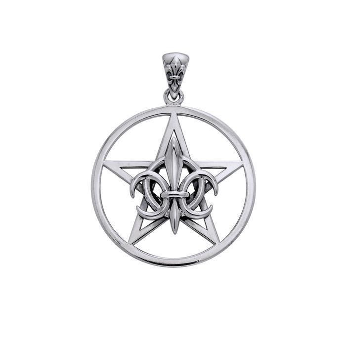 Pentacle with Fleur De Lis Pendant TPD3397