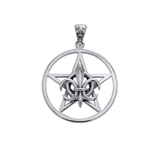 Pentacle with Fleur De Lis Pendant TPD3397