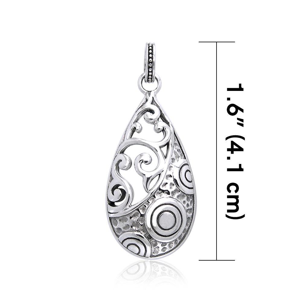 Fashion Swirl Sterling Silver Pendant TPD3449
