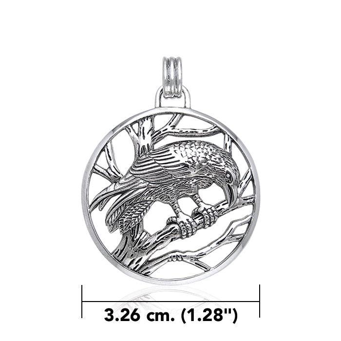 Sterling Silver Mythical Raven Pendant by Ted Andrews TPD350 - peterstone.dropshipping