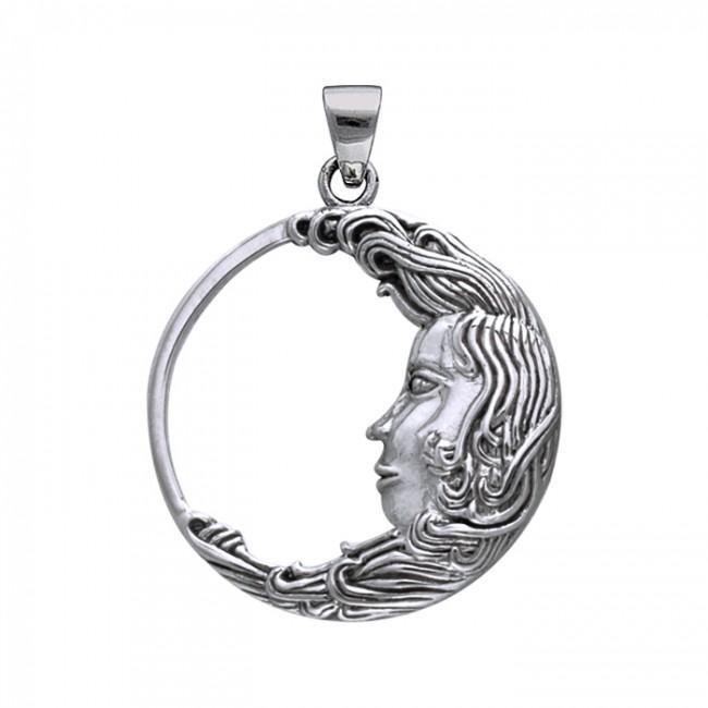 Moon Goddess Silver Pendant By Oberon Zell TPD3503