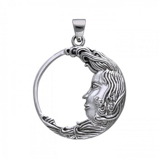Moon Goddess Silver Pendant By Oberon Zell TPD3503