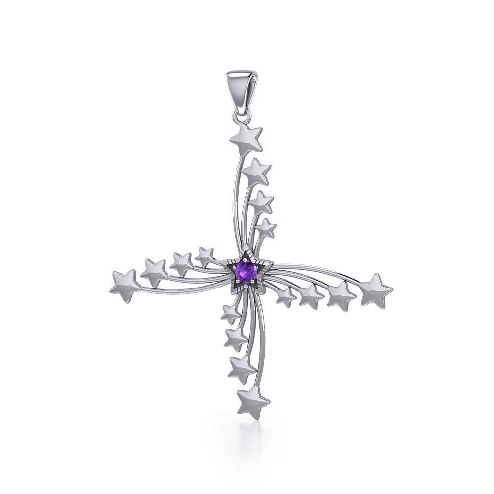 Pretty stars in the broad night sky ~ Sterling Silver Jewelry Pendant TPD3511