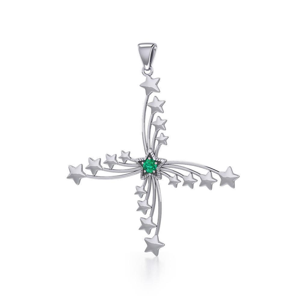 Pretty stars in the broad night sky ~ Sterling Silver Jewelry Pendant TPD3511