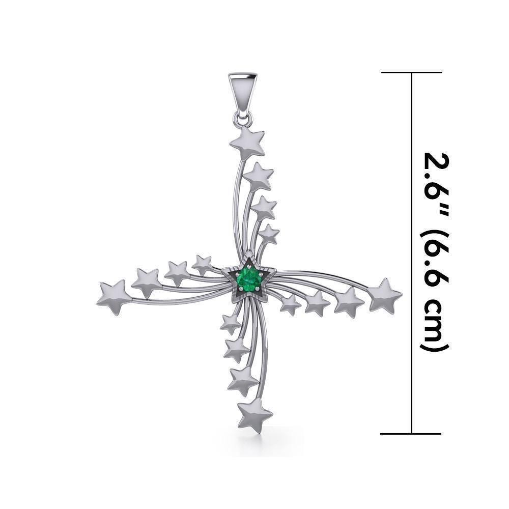 Pretty stars in the broad night sky ~ Sterling Silver Jewelry Pendant TPD3511