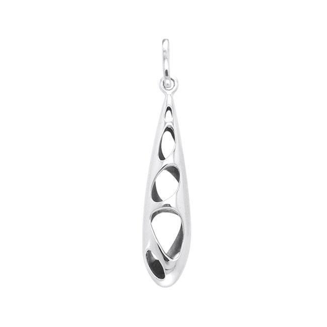 Long Bold Filigree Silver Pendant TPD3517