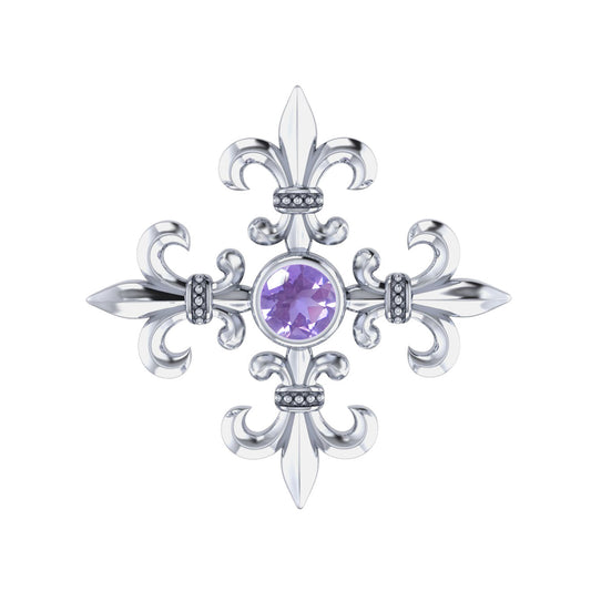 Exquisite symbolism in Croix La Me ’re~ Sterling Silver Plated over Solid Brass Pendant BPD355