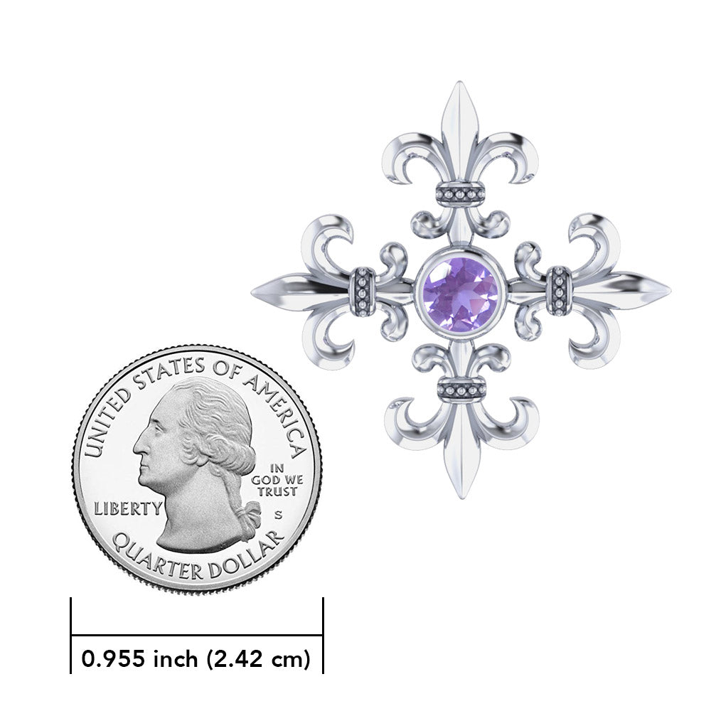 Exquisite symbolism in Croix La Me ’re~ Sterling Silver Plated over Solid Brass Pendant BPD355
