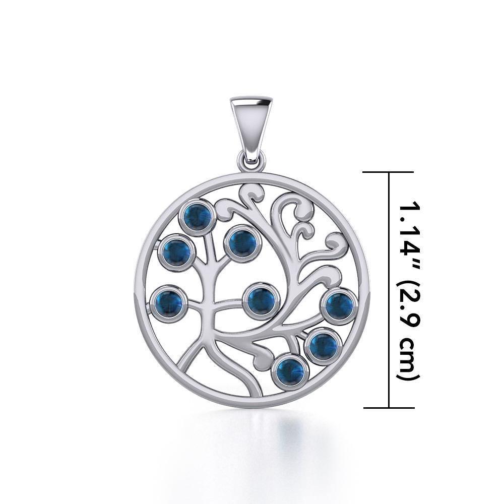 Nourished treasure in the Tree of Life ~ Sterling Silver Jewelry Pendant TPD3571