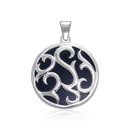Tendril Cabochon Filigree Large Pendant TPD3572