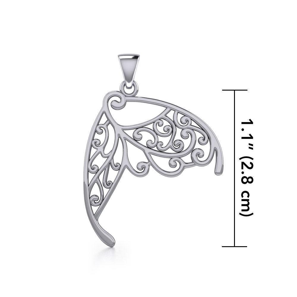 Butterfly Wing Silver Pendant TPD3586