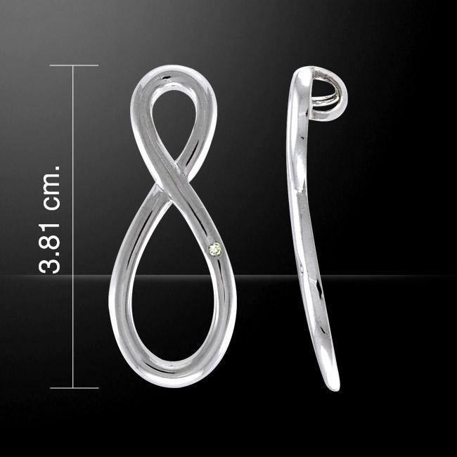 The Power of Eight Infinity Silver Pendant with Gemstone TPD3645
