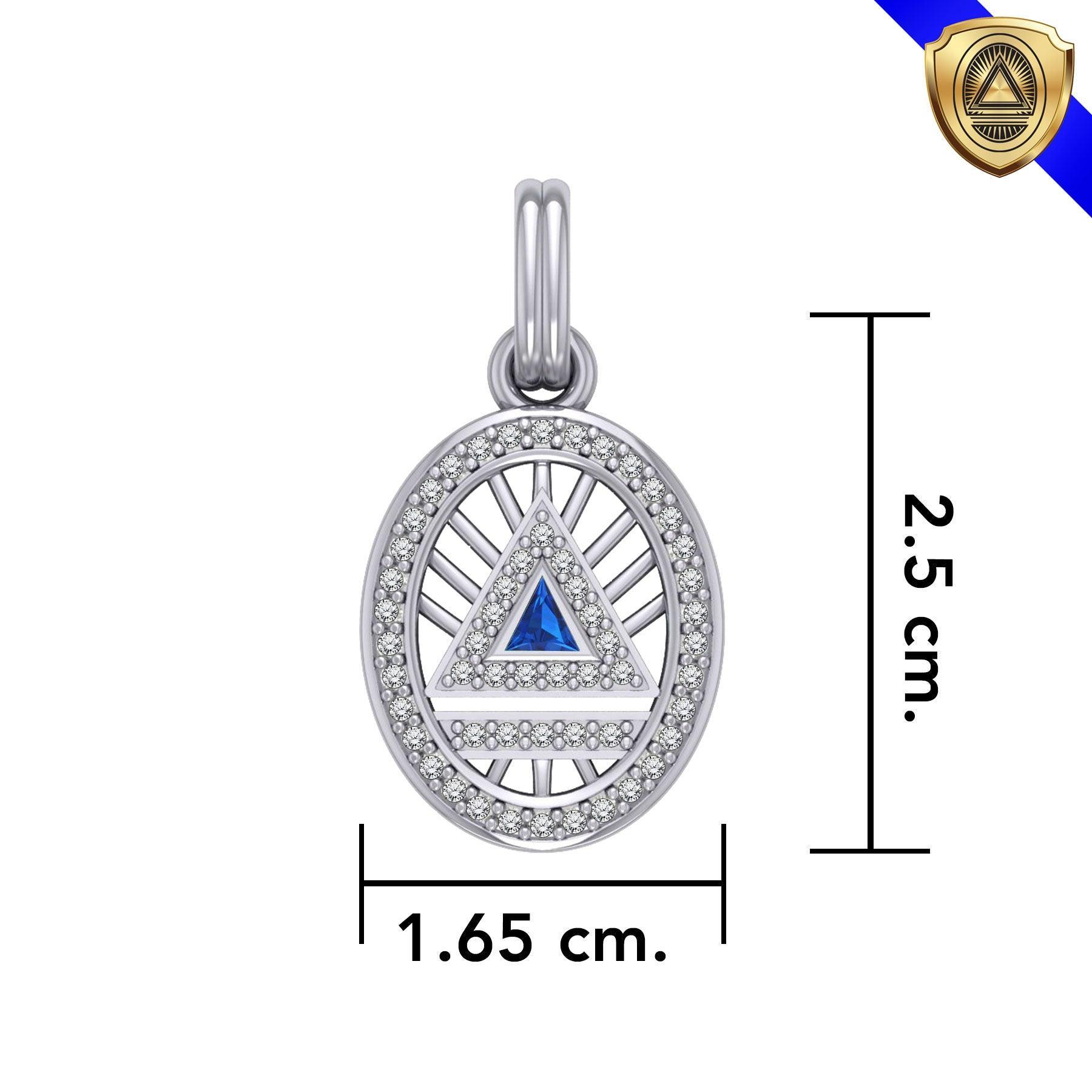 System Energy Symbol Pendant with Gemstone TPD3694 - peterstone.dropshipping