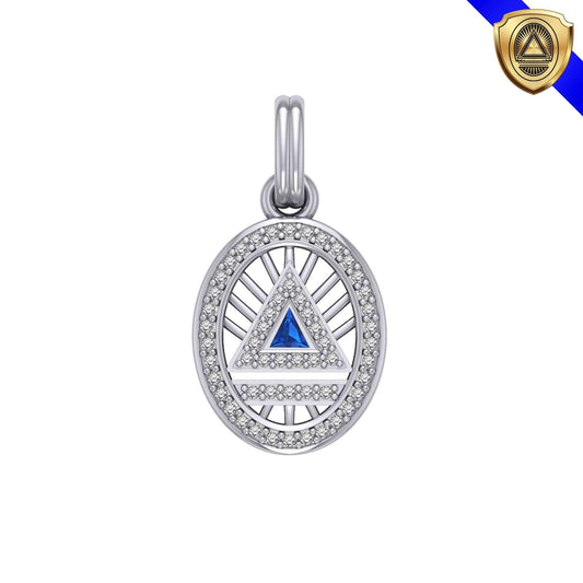 System Energy Symbol Pendant with Gemstone TPD3694 - peterstone.dropshipping