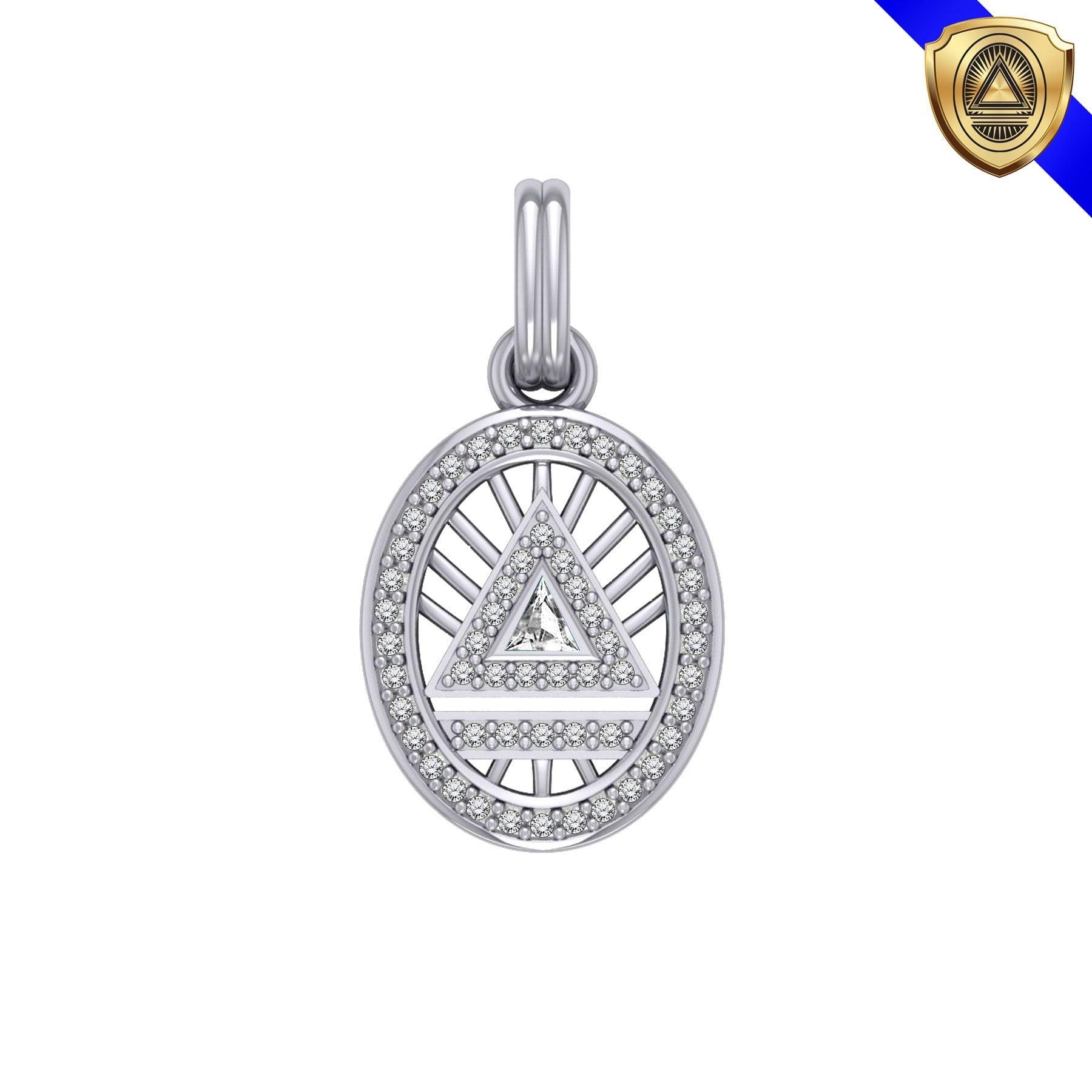 System Energy Symbol Pendant with Gemstone TPD3694 - peterstone.dropshipping