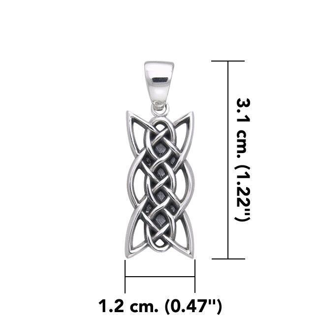 Contemporary Celtic Knotwork Silver Pendant TPD371