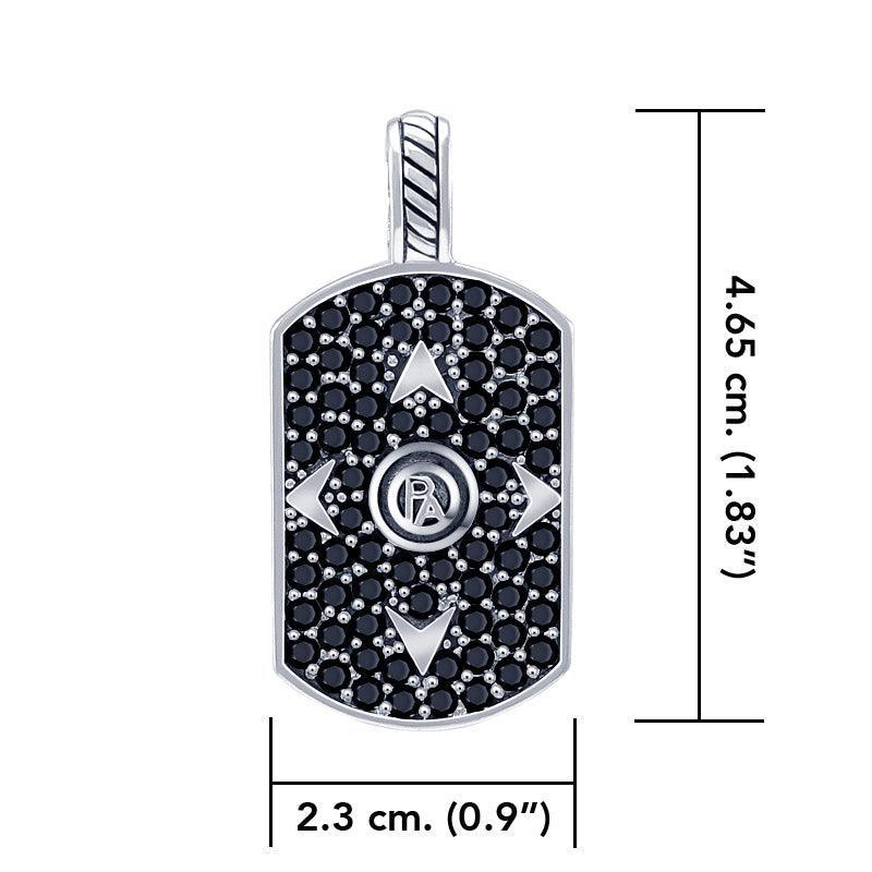 Performance Amulet Silver Pendant with Black Spinel TPD3714 - peterstone.dropshipping