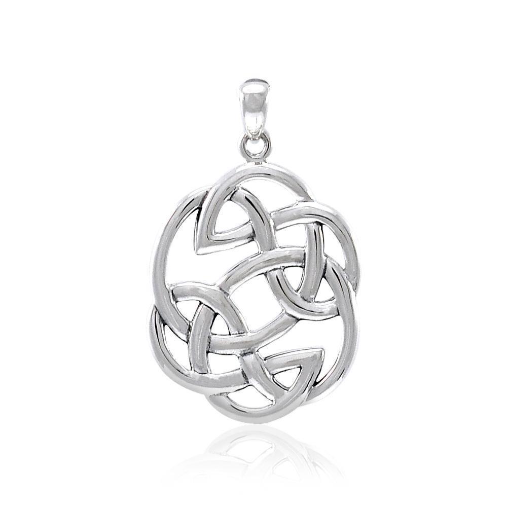 Modern Celtic Silver Pendant TPD3718