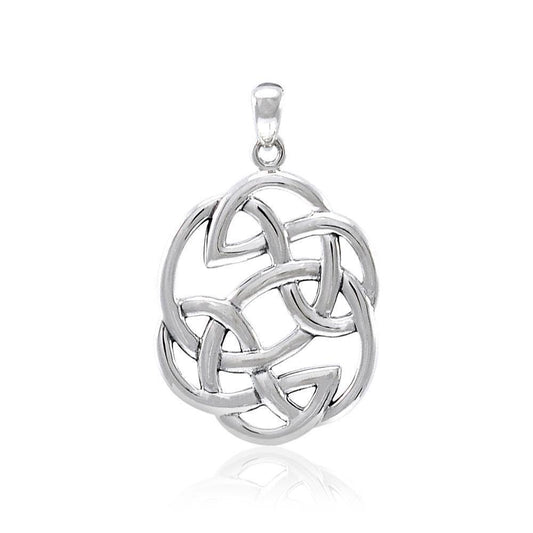 Modern Celtic Silver Pendant TPD3718