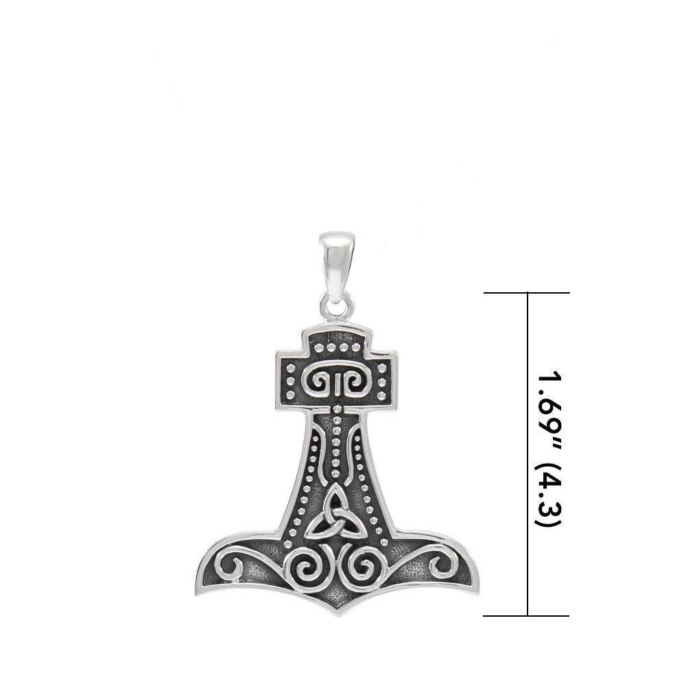 Thors Hammer Sterling Silver Pendant TPD3719