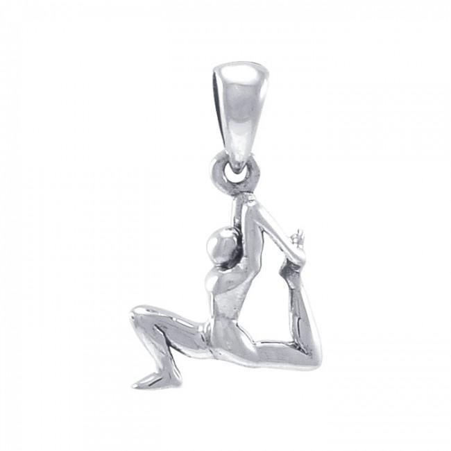 Practice Yoga and Meditate ~ Sterling Silver Jewelry Pendant TPD3772