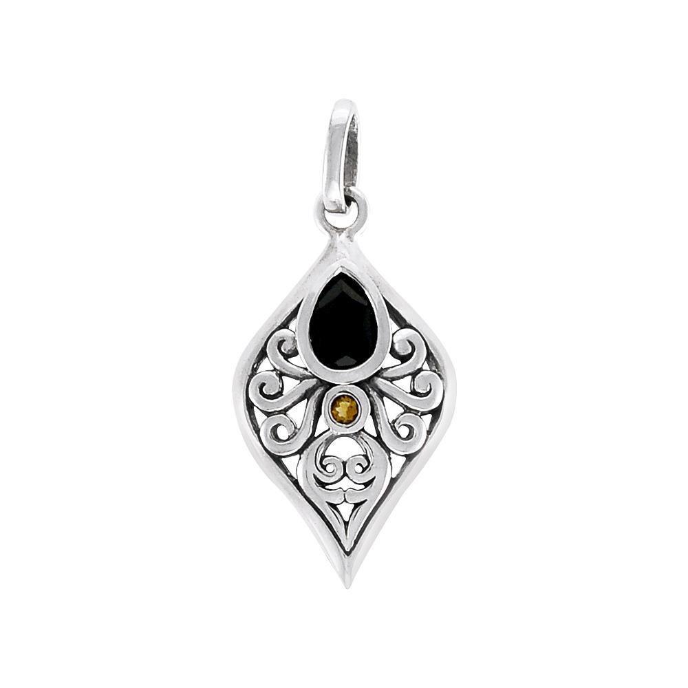 Filigree Pendant with Gemstone TPD3799