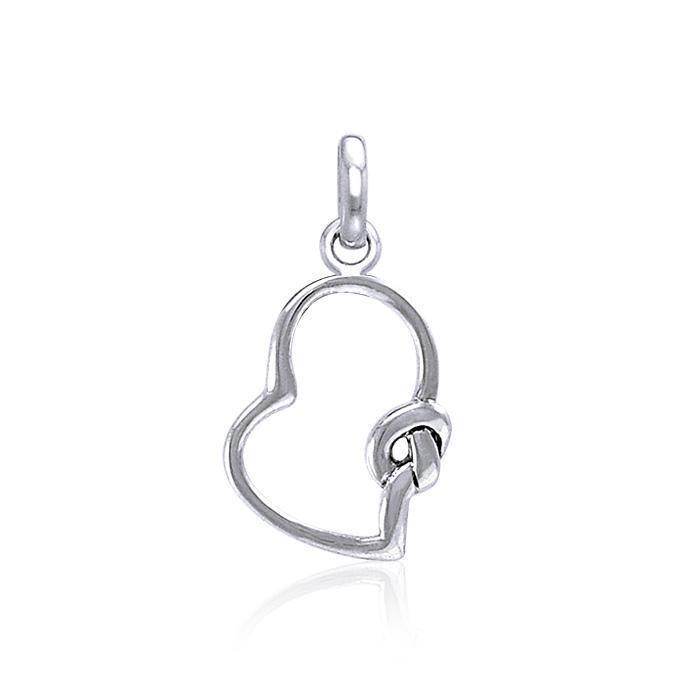 Celtic Love Heart Knot Silver Pendant TPD3854