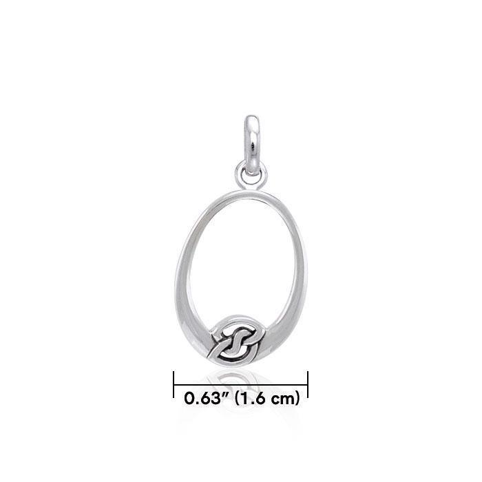 Oval Celtic Silver Pendant TPD3855