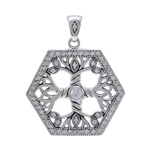 Modern Tree of Life Pendant TPD3879