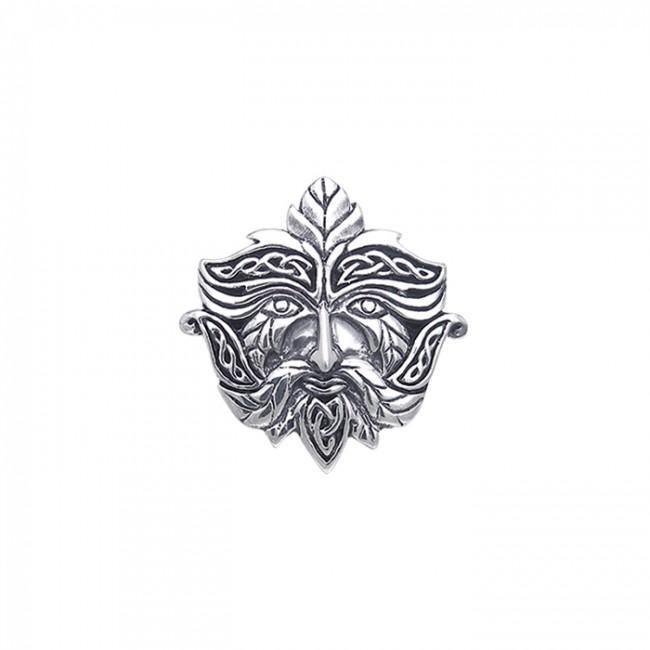 Sterling Silver Green Man Pendant TPD390