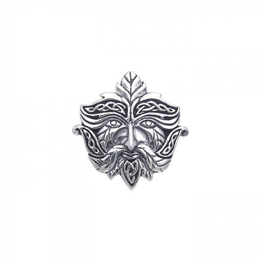 Sterling Silver Green Man Pendant TPD390