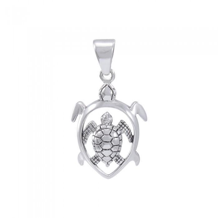 Loffwehead Turtle Sterling Silver Pendant TPD3942