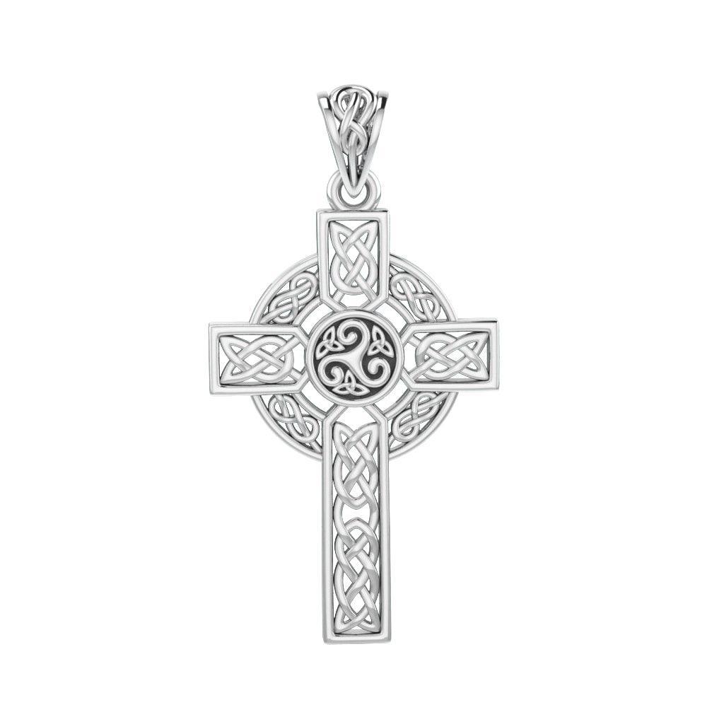 Celtic Cross Sterling Silver Pendant by Peter Stone Jewelry TPD3969 - peterstone.dropshipping